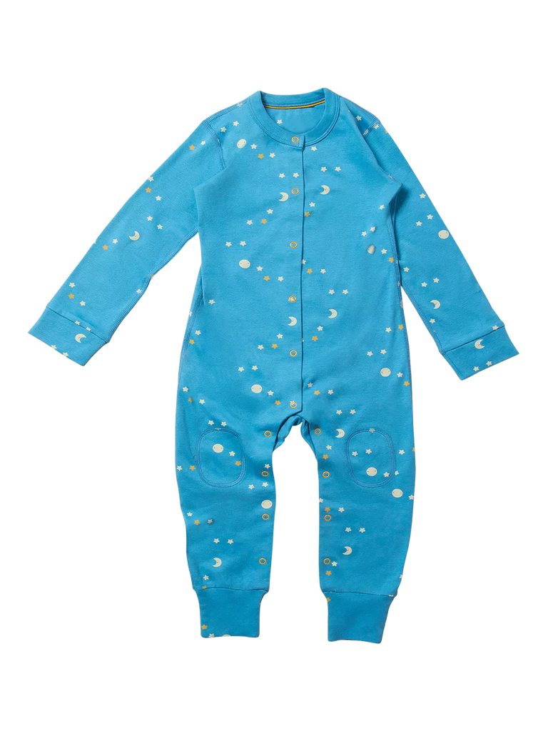 Little Green Radicals Baby Dawn Adaptive Onesie, Blue/Multi