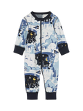 Polarn O. Pyret Baby Nordic Winter Wonderland Print Sleepsuit, Blue