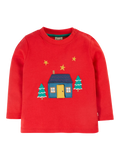 Frugi Kids' Interactive Applique Top, Red