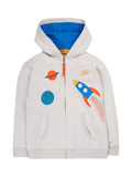 Frugi Baby Carbis Hoodie, Grey - McGrocer