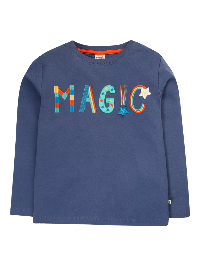 Frugi Baby Magic Applique Top, Navy