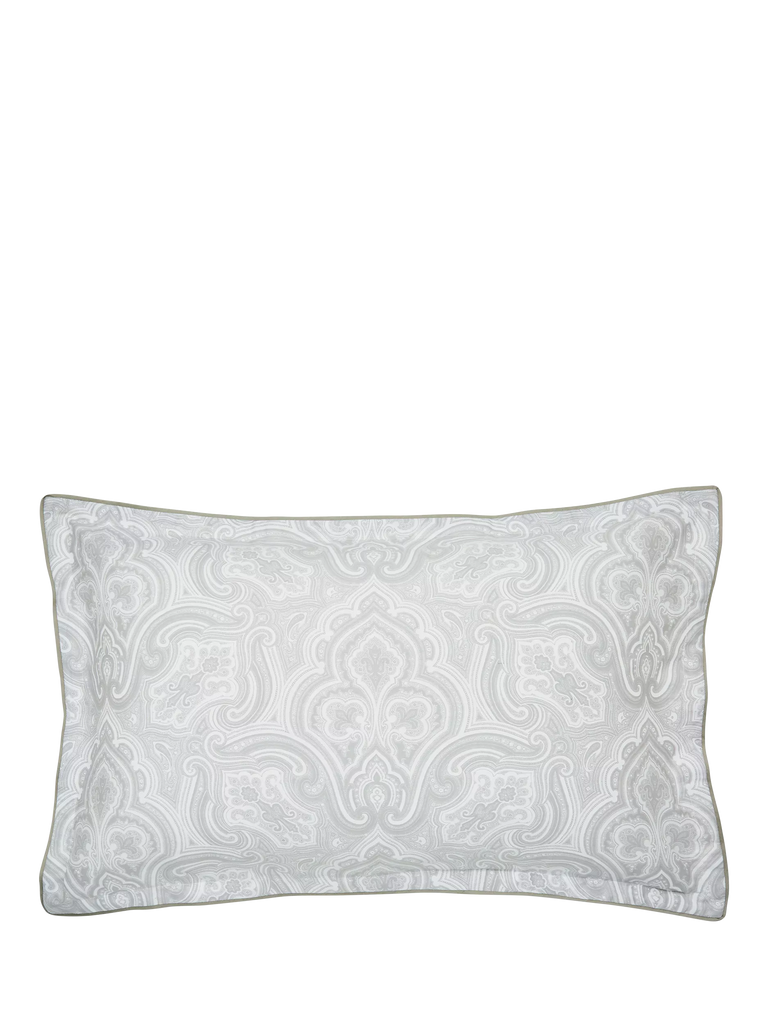 Bedeck of Belfast Amalia Cotton Sateen Pillowcases, Set of 2, White/Multi