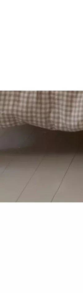 Piglet in Bed Gingham Linen Blend Fitted Sheet - McGrocer