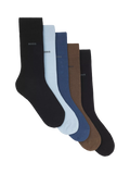 BOSS Logo Ankle Socks, Pack of 5, Blue/Multi