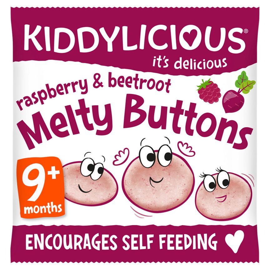 Kiddylicious Raspberry &amp; Beetroot Melty Buttons 9 Months+