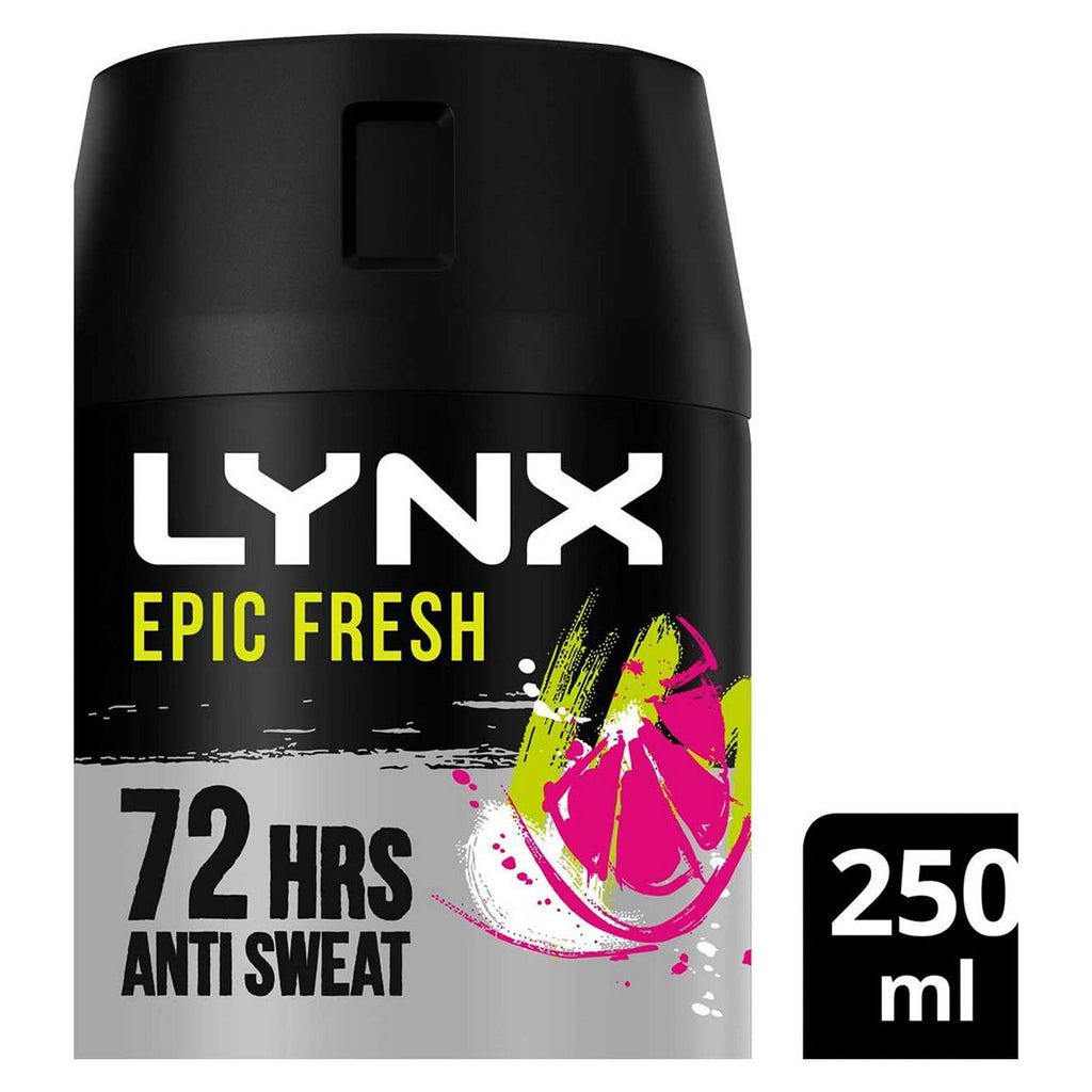 Lynx Epic Fresh Grapefruit & Tropical Pineapple Scent Antiperspirant Deodorant for Men 250ml