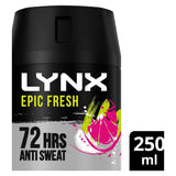 Lynx Epic Fresh Grapefruit & Tropical Pineapple Scent Antiperspirant Deodorant for Men 250ml Men's Toiletries Boots   