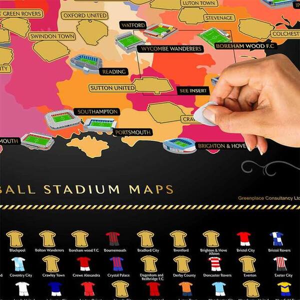 UK Football Stadium Scratch Map GOODS Superdrug   