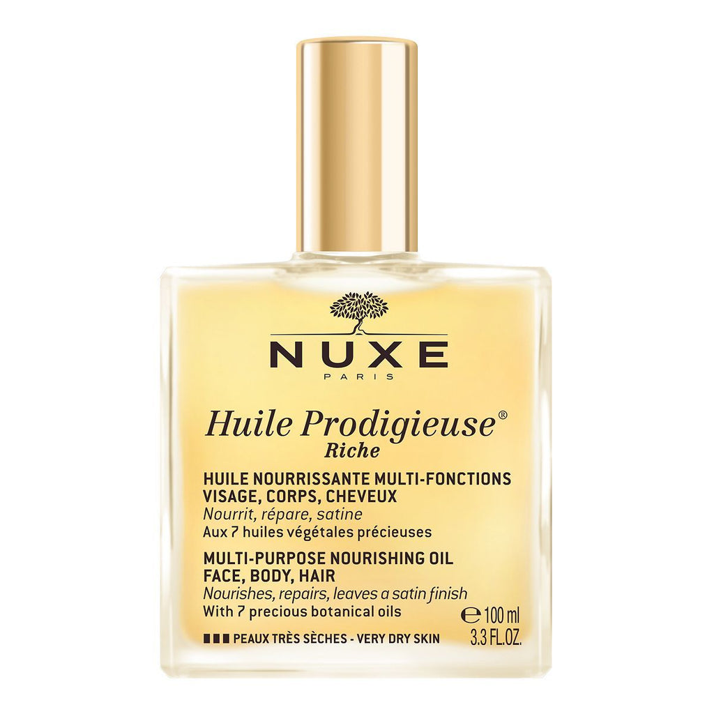 NUXE Huile Prodigieuse® Riche Multi-Purpose Dry Oil for Face, Body and Hair 100ml