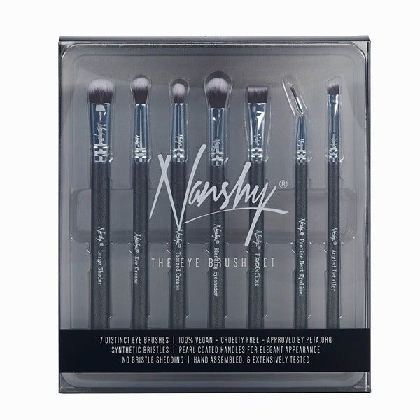 Nanshy The Eye Brush Set (7 Eyeshadow Brushes - Black). GOODS Superdrug   