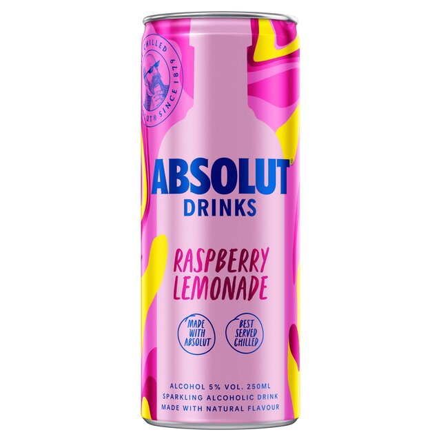 Absolut Raspberry Lemonade Pre-Mixed Drink   250ml