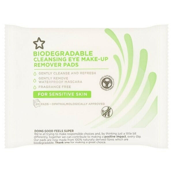 Superdrug Eye Make Up Remover Travel Pads 20 GOODS Superdrug   