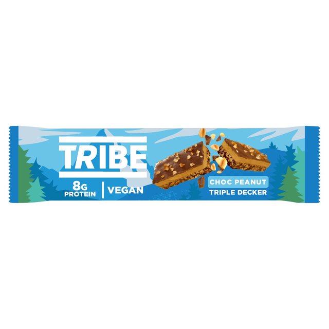 TRIBE Triple Decker Choc Peanut Butter Bar   40g