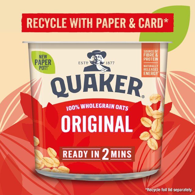 Quaker Oat So Simple Original Porridge Cereal Pot   45g