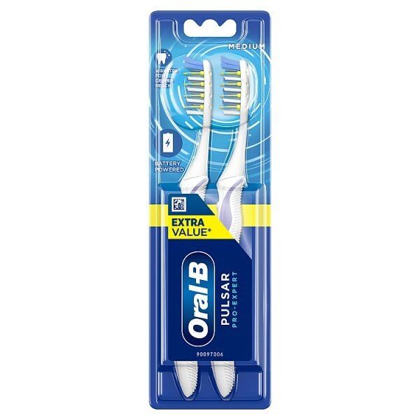 Oral-B Pulsar Pro Expert 35 Medium Battery Toothbrush Twin GOODS Superdrug   