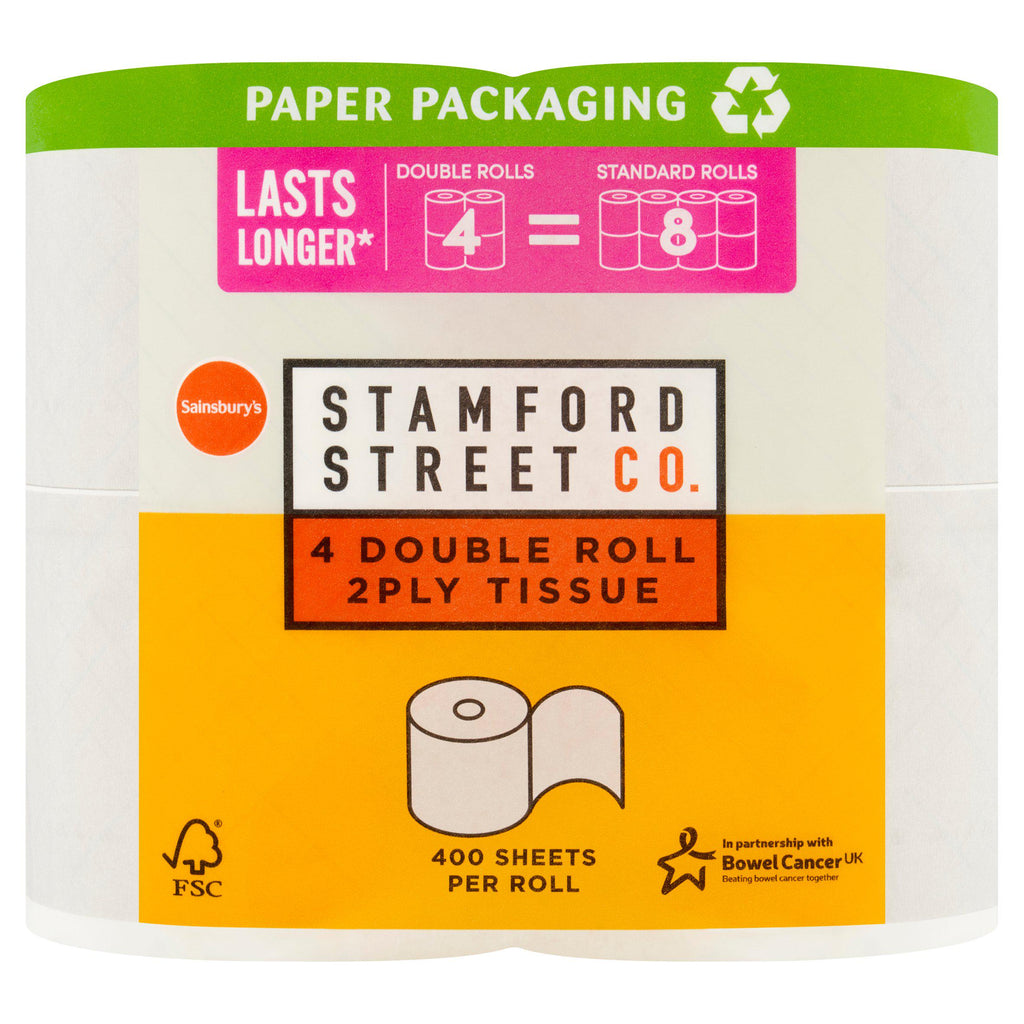 Stamford Street Co. Toilet Tissue Double Rolls 4 Equals 8 Rolls