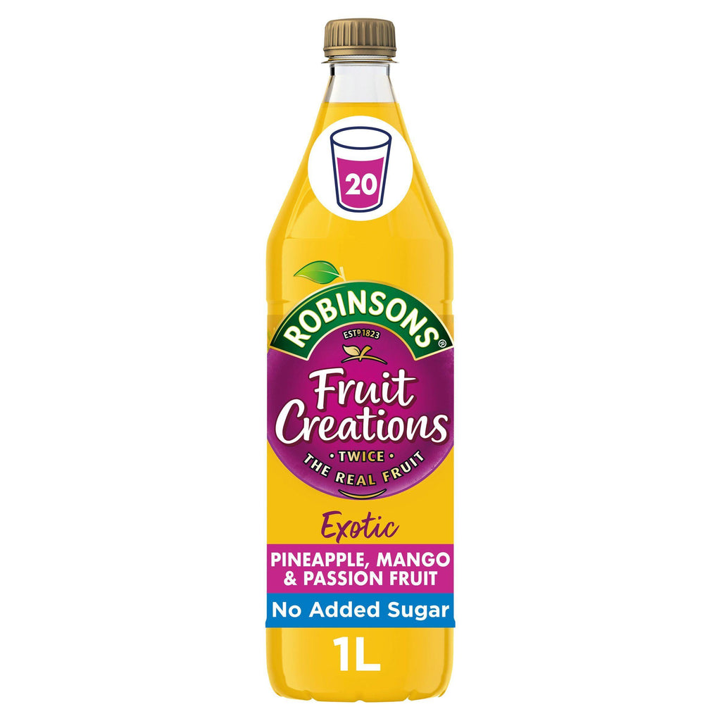 Robinsons Fruit Creations Exotic Pineapple, Mango & Passion Fruit Squash 1L