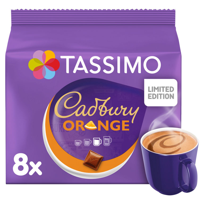 Tassimo Limited Edition Cadbury Orange Hot Chocolate Pods x8 GOODS ASDA   