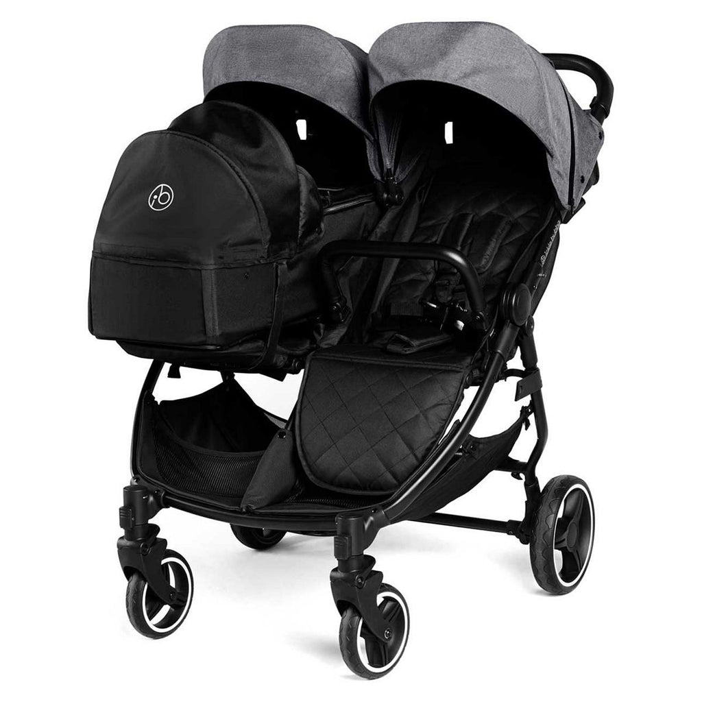 Ickle Bubba Venus Prime Double Stroller Black / Space Grey / Black