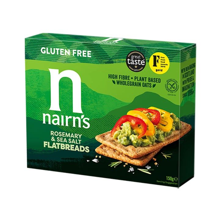 Nairn's Gluten Free Rosemary & Sea Salt Flatbreads 150g GOODS Holland&Barrett Rosemary & Sea Salt