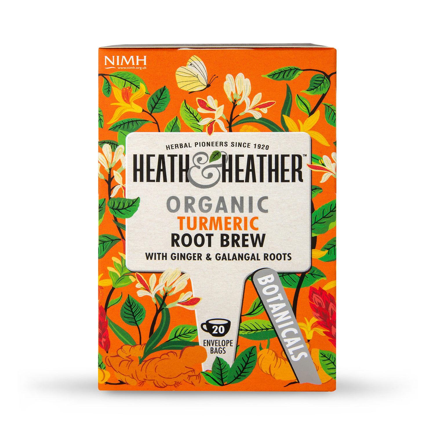 Heath & Heather Organic Green Tea with Ginger 20 Tea Bags - 999018
