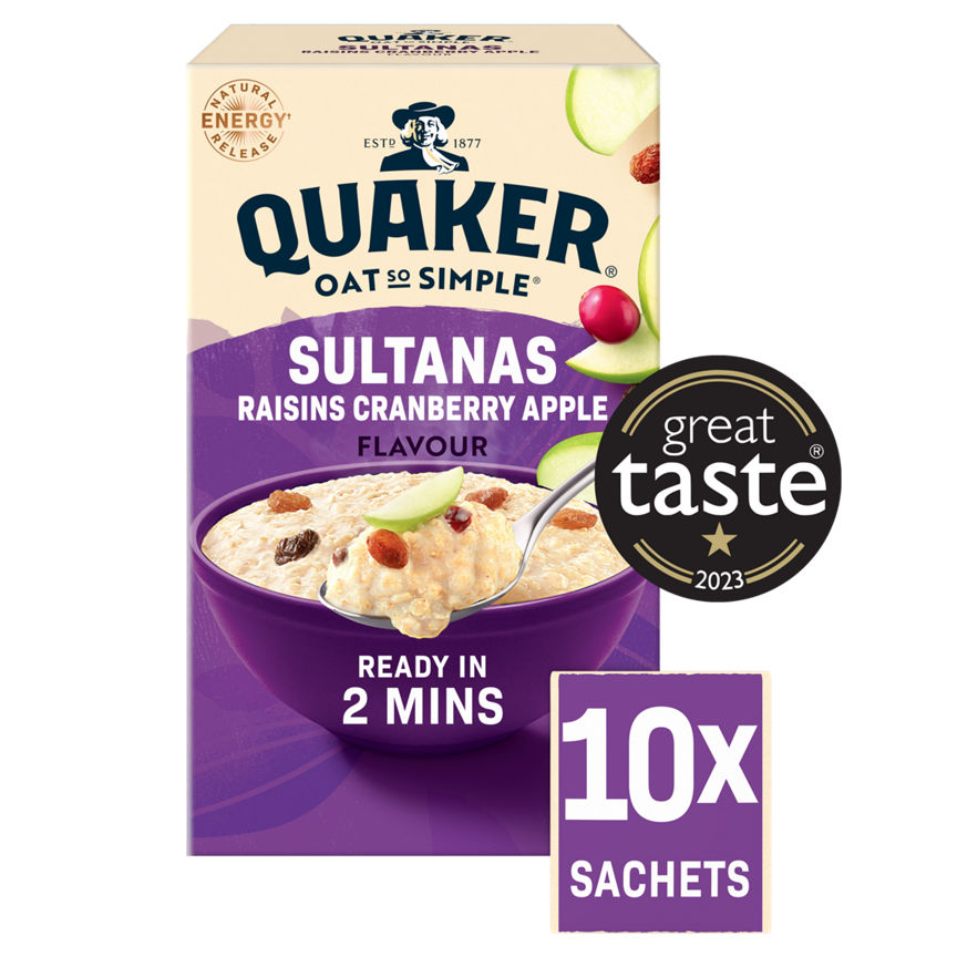 Quaker Oat So Simple Sultanas & Raisins Porridge 10 Pack