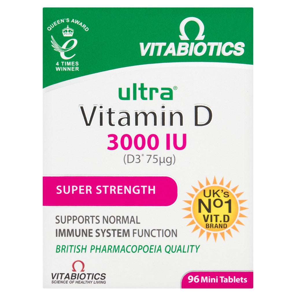 Vitabiotics Ultra Vitamin D 3000 IU Super Strength Tablets x96