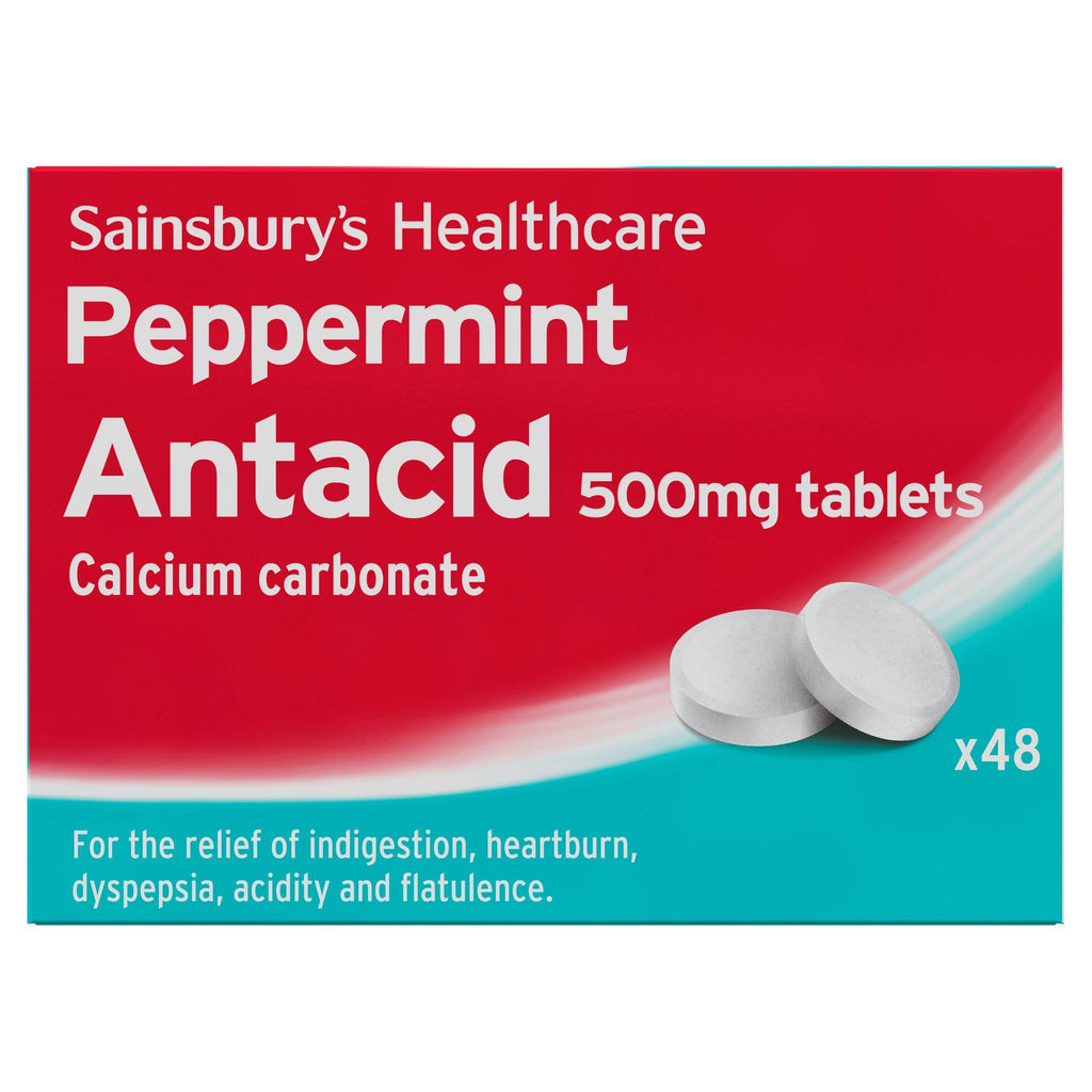 Sainsbury's Antacid Peppermint Tablets x48