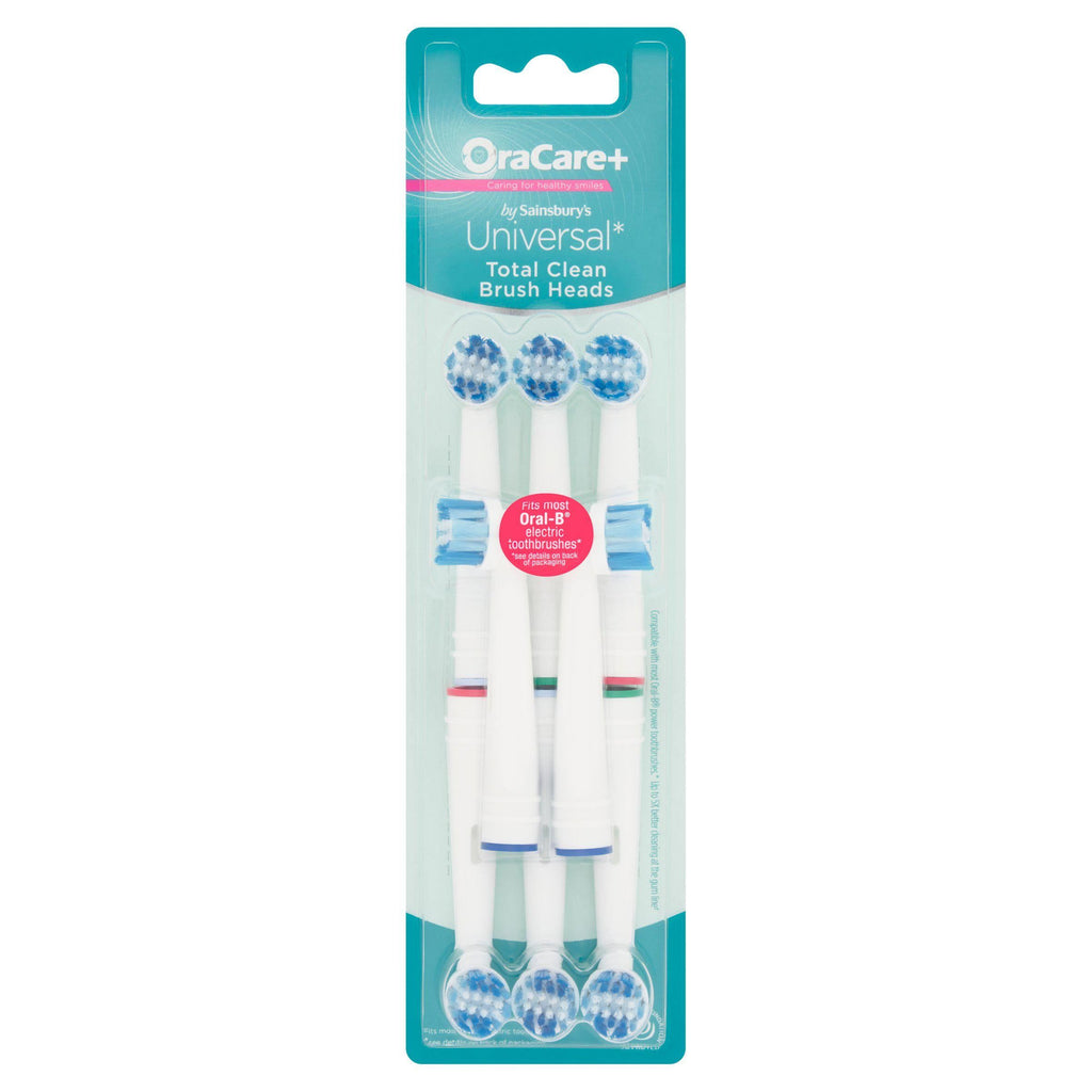 Sainsbury's OraCare+ Universal Total Clean Brush Heads