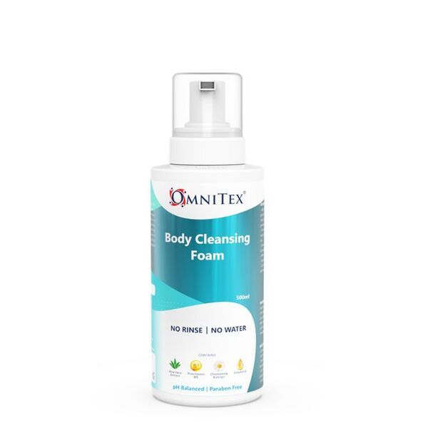 Omnitex Rinse Free Body Cleansing Foam - NHS Product - 500ml