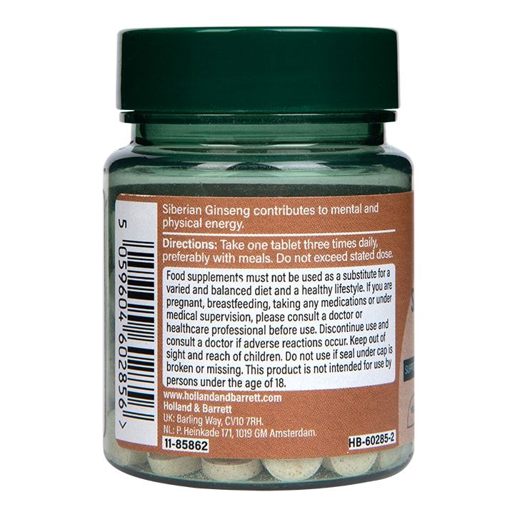 Holland &amp; Barrett Siberian Ginseng 120 Tablets