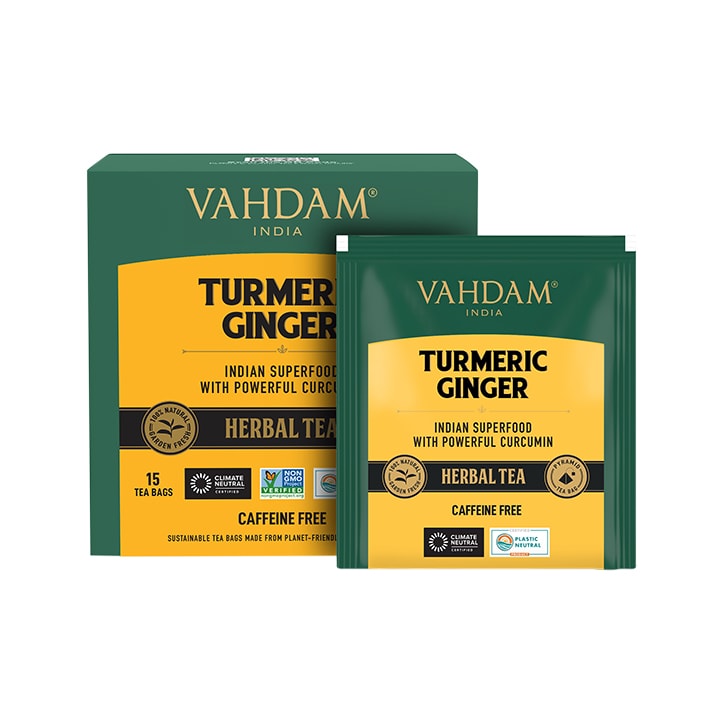 Vahdam Teas Turmeric Ginger Herbal Tea x15 GOODS Holland&Barrett