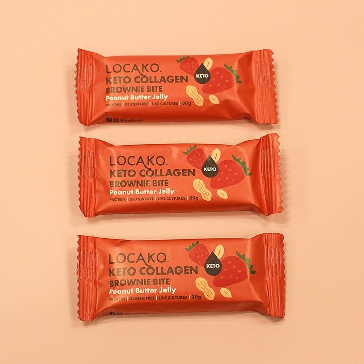 Locako Keto Collagen Brownie Bite Peanut Butter Jelly 30g