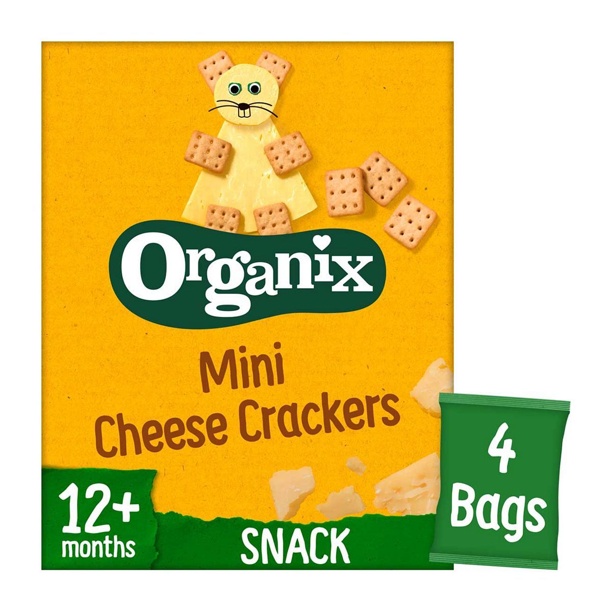 Organix Mini Organic Cheese Crackers Toddler Snack Multipack 4x20g Toys & Kid's Zone Boots   