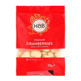 Holland &amp; Barrett Yoghurt Flavour White Chocolate Coated Cranberries 210g