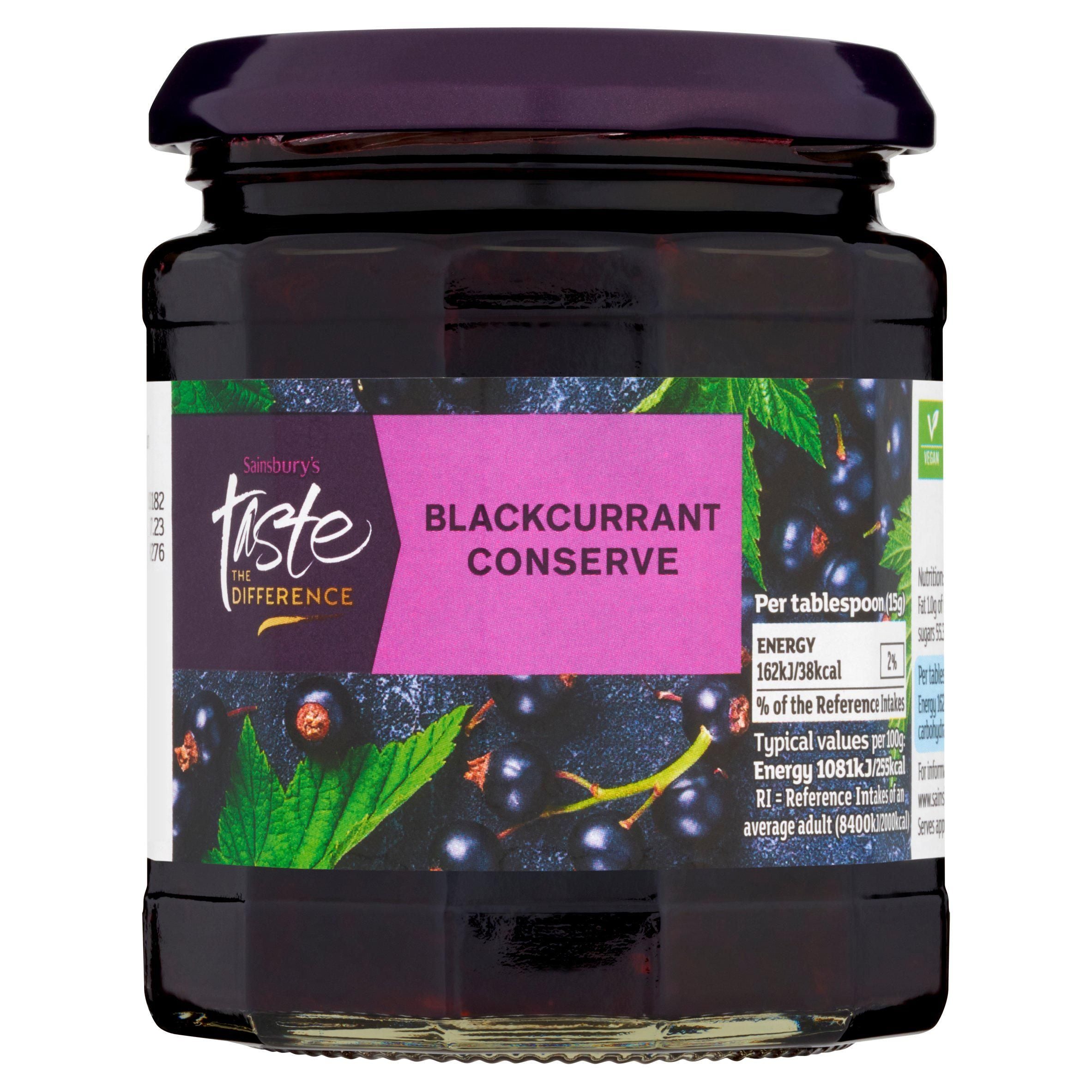 Sainsbury's Blackcurrant Conserve, Taste the Difference 340g Jams & conserves Sainsburys   