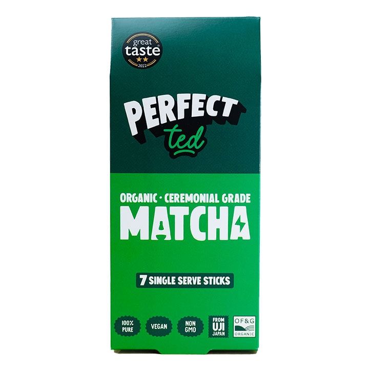 Perfect Ted Organic Matcha Green Tea Powder Sticks x7