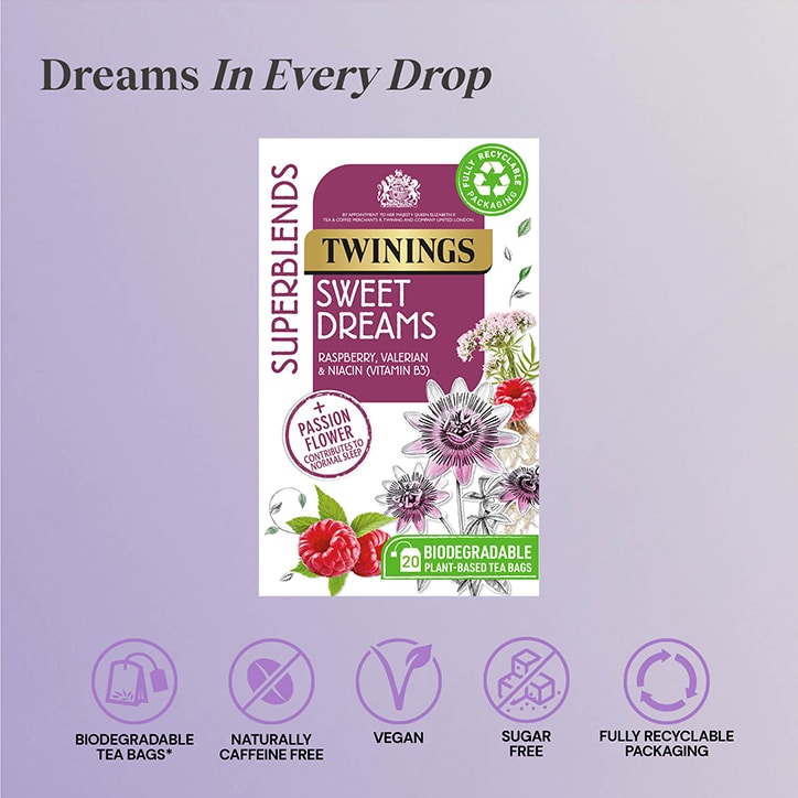 Twinings Superblends Sweet Dreams Tea 20 Tea Bags GOODS Holland&Barrett