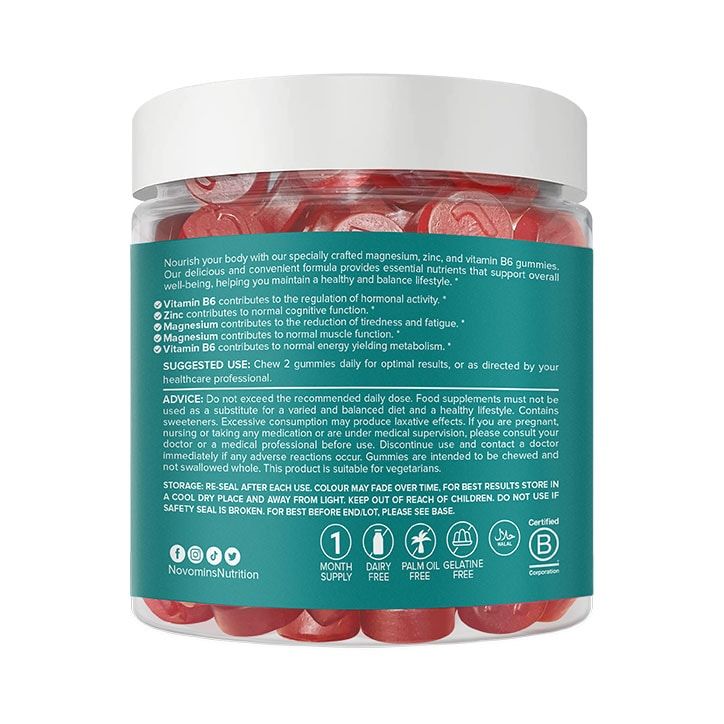 Novomins Zinc, Magnesium & Vitamin B6 60 Gummies