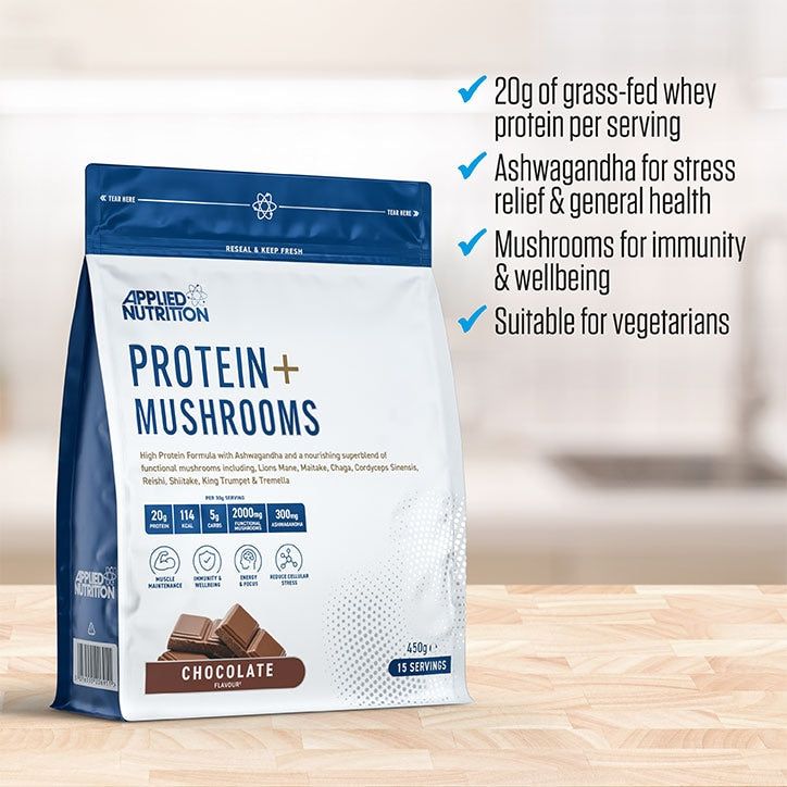 Protein+ Mushrooms Powder Chocolate 450g