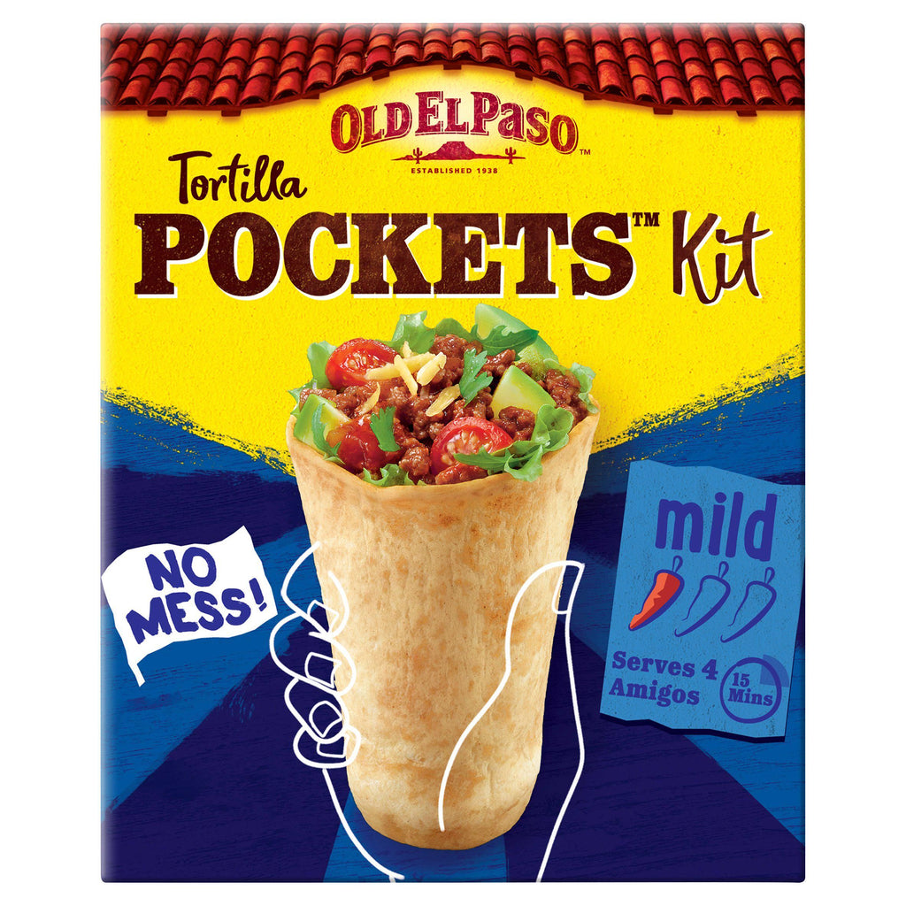 Old El Paso Mexican Fajita Tortilla Pockets Kit 375g