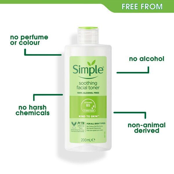 Simple Kind to Skin Soothing Facial Toner 200ml