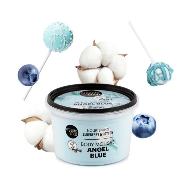 Organic Shop Angel Blue Body Mousse Blueberry & Cotton 250ml GOODS Superdrug   