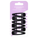 Sainsbury's Snap On Clips, Black x6 Hair accessories Sainsburys   