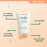 Simple Protect 'N' Glow Express Glow Clay Polish Cleanser 150Ml GOODS Superdrug   