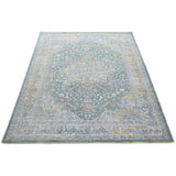 Elegant Heirloom Blue & Ivory Patterned Rug in 2 Sizes - McGrocer