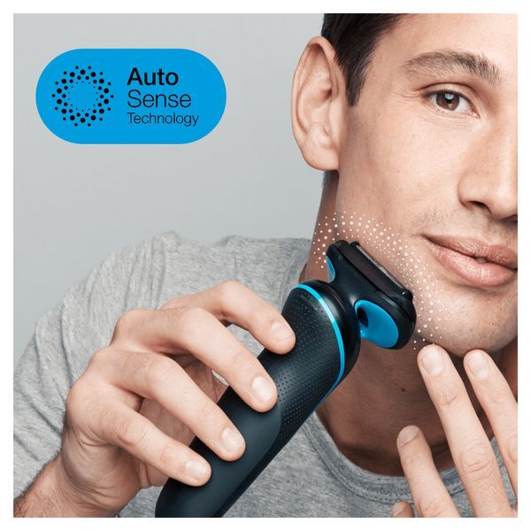 Braun Series 5 50-B1200s Electric Shaver for Men, Blue - McGrocer