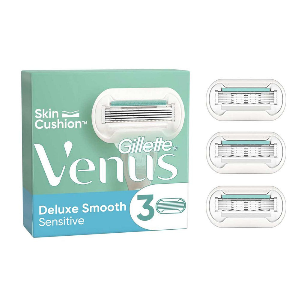 Venus Deluxe Smooth Sensitive Razor Blades, 3 pack