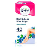 Veet 40 Wax Strips Maxi Format - Sensitive Skin Women's Toiletries Boots   