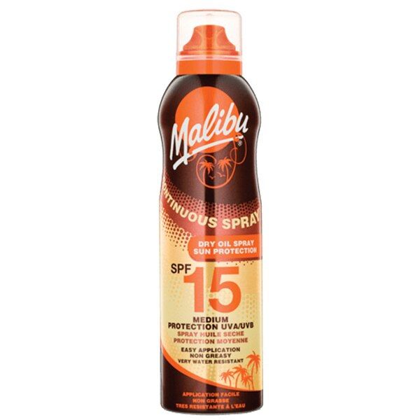 Malibu Aerosol Dry Oil SPF15 GOODS Superdrug   